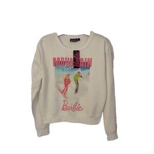 Mountain Club BARBIE + KEN Ski Snow Crewneck Sweatshirt Cozy Lining Large NWT